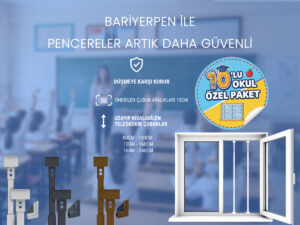 10’lu Pencere Güvenlik Bariyeri Beyaz