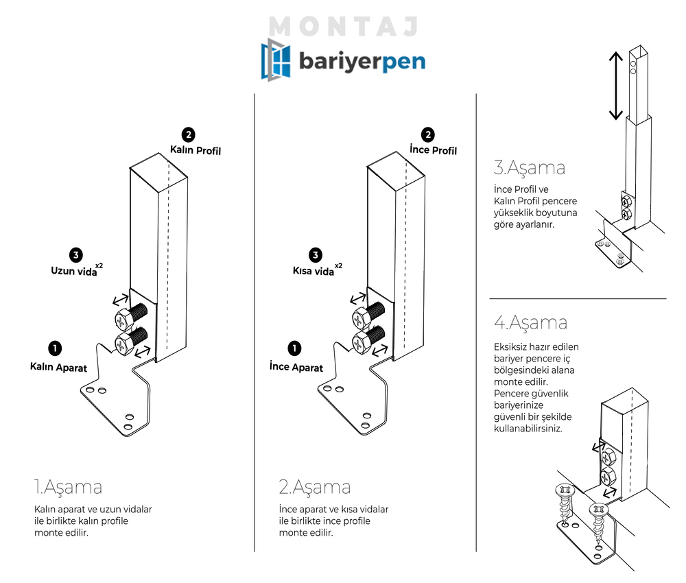 Tekli Pencere Güvenlik Bariyeri - Görsel 6
